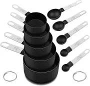 Measuring Cups and Spoons Set, Kitchen Essentials Gadgets 10 Pieces, Nesting Mea