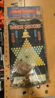 T. Cohn INC tin litho Superior Chinese Checkers unopened in original package