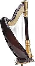 Harp Miniature - Home Decor Instrument Model,5.5 Inch Decorative Tabletop Ornament, Desk Decoration Figure for Home