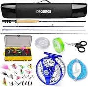 Fly Fishing Rod and Reel Combos Fly Fishing Full Kit 4 Piece Fly Rod Complete Starter Package Outfit Fly Rod Fly Reel with Travel Case