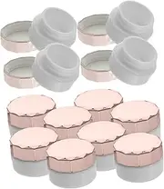 Mikinona Cosmetic Storage Box Set 12pcs Plastic Empty Refillable Jars for Makeup Moisturizer