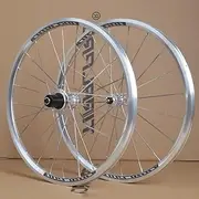 Bike Wheelset 406 451 Quick Release V Brake 20 Inch Bicycle Wheel Set for BMX Folding Bike Sealed Bearing Hubs Cassette 8 9 10 11 Speed (Color : Silver, Size : 406)