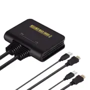 HDMI KVM Switch 2 Port with Cables for Keyboard Mouse LCD Monitor Sharing