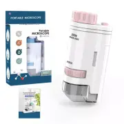 Portable Mini Pocket Microscope 60X-120X Handheld Microscope With LED Light Kids