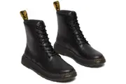 Dr. Martens Crewson 8 Eye Crazy Horse Leather Boots Combat Shoes - Black
