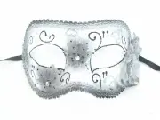 BLACK WHITE FLOWER VENETIAN MASQUERADE MASK MARDI GRAS CARNIVAL PARTY MASKS C5