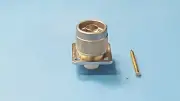 RF Connectors / Coaxial Connectors 4 HOLE FLANGE , MALE , PANEL MOUNT
