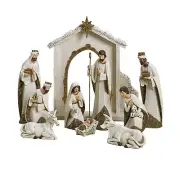 Roman Ivory and Gold Christmas Nativity 10 Piece Set Holiday Decoration New 3...