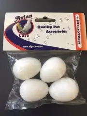 Avian Care False Eggs Poultry Small (Pack of 4 each 38mm long)