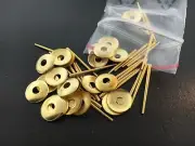 Round Brass Hand Washers and Pins for Antique Clocks set of 25 each