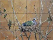 Wildlife Tile Backsplash Hughbanks Bird Art Ceramic Mural DHA070