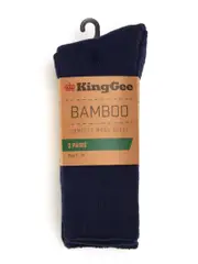 King Gee 3 Pack Bamboo Comfort Work Socks Navy