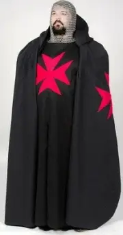 Crusader Costume Cloak & Tabard Surcoat Sleeveless Tunic Reenactment Knight LARP