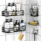 Shower Caddy Organizer Set with Adhesive Shower Shelf,Shelves for Bathroom