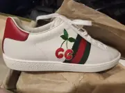 Gucci Ace White Leather Sneakers Size 41 New With Box