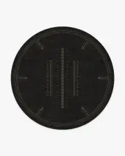 245' Round | Machine Washable Runner Rug | Kid & Pet Friendly | Indoor Rug | Milos Black Rug | Ruggable