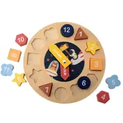 Koala Dream - SPACE CLOCK WOODEN SHAPE SORTER AND PUZZLE