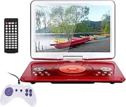 14.1" Large Swivel Screen, Car DVD Player Portable, 1200MA Rechargeable Battery Mobile DVD Player for Kids, Sync TV, Support USB SD Card