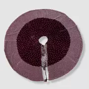 $3100 Anke Drechsel Red Metallic Beaded Sequin Holiday Tree Skirt 60in Diameter