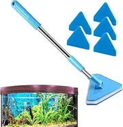 Scrubber for Fish Tank | Aquarium Scraper Sponge Brush Cleaner - Scraper Sponge Long Handle Tool for Pet Home Terrarium Pond Maintenance Cleaning