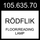 IKEA RODFLIK RÖDFLIK Floor/reading Lamp Light Beige 105.635.70
