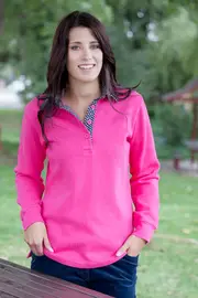 Plain French Rib Rugby Top--EQI-1201