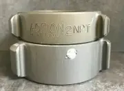 Aluminum Fire Hose Adapter, 2.5" F.NST Swivel x 2" F.NPT Rocker Lug