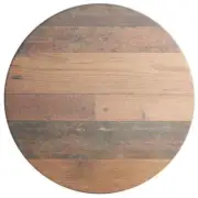 24'' Round All-Weather Restaurant Table Top with Textured Farmhouse Laminate Top