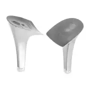 1pack Heel Repair Replacement 1.89"x3.15" High Stiletto Heel Silver Tone