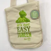 Muppets Kermit the Frog Messenger Crossbody Canvas Bag NWT School Backpack