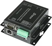 DTECH Serial to Ethernet Converter Adapter RS232 RS422 RS485 to TCP IP Device Server Supports DHCP DNS Modbus 10/100M Power Over Ethernet POE