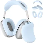 Case Cover for Airpods Max Headphones,【3 in 1】 Anti-Scratch Soft Silicone Ear Cu