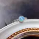 【龍騰寶石】 天然 蛋白石 歐泊 戒指 彩色寶石 遊彩明顯 晶體乾淨 顏色濃 切割完美 微鑲 精工 寶石 彩寶 Fanc
