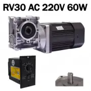 RV30 AC 220V 60W Worm Gear Reducer Gearbox Electric Gear Motor With Controller