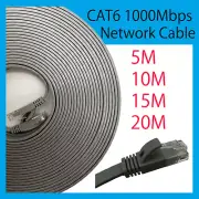 Grey Cat 6 5m 10m 15m 20m Ethernet Network Lan Cable 1000Mbps xbox ps4 nbn modem