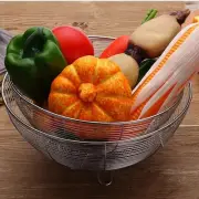 Large Capacity Metal Wire Baskets Stainless Steel Fruit Bowl Storage Baskets