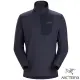 【ARCTERYX 始祖鳥】男 Rho LT Zip Neck 刷毛內層套頭衫.保暖中層衣.排汗衣(225g) 非Mammut/ X000005253-27589 黑寶石