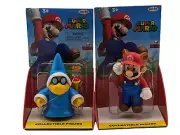 (2)-Jakks Pacific Super Raccoon Mario & Magikoopa-2.5"-Action Figure-Free Ship.