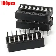 100Pcs Solder Type Dip Socket Pitch Dual Wipe Contact 16Pin Socket Adaptor Ic tb