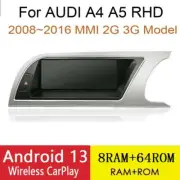 Car Multimedia Player Stereo Gps Radio Android Mmi For Audi A4 A5 8r 08~16 Rhd (for: Audi)