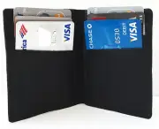Black Mens Genuine Leather Bifold Wallet Credit 6 Card Front Pocket New