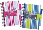 Pukka Pads Pukka Pad Pink Wave Design A5 Project Book - Spiral Wire Bound Note Pad