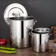 Stainless Steel Stock Pot Large Capacity Soup Bucket Stew Soup Pot Canteen