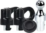 Lrichy 60692 Puck System Gooseneck Hitch Kit 30K 2-5/16-In Ball Kit for Ford F250 F350 F450 Chevrolet Silverado 2500/3500 HD,GMC Sierra 2500/3500 HD Nissan Titan XD