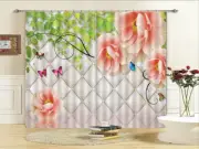 Flower Irregular Petal 3D Curtains Blockout Photo Printing Curtains Drape Fabric