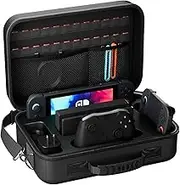 ProCase Hard Carrying Case for Nintendo Switch 2 2025, Large Storage Organizer with Shoulder Strap and 24 Game Card Slots, Portable Travel Bag Holder for Switch 2 Dock Console Joy-Con and Accessories