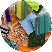 End Cut Spectrum System 96 Glass Sampler Pack, 96 COE, 0.1kg Bag, by iDichroic, Made in America
