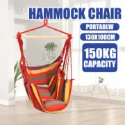 Portable Hammock Outdoor Double Hammock Bed Steel Stand Tree Strap Hook AU