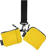 [Caihoyu] Women's Wallets Card Cases Small Detachable Wristlet Wallet Key Holder with Zipper Coin Pocket for Men Women 2 Packs, Color 3, 4.13"(L) x 3.5"(W), Travel Accessory
