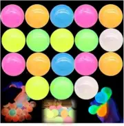 6-30Pcs Glorbs Balls Sticky Balls for Ceiling Stress Relief Glow in the Dark Toy